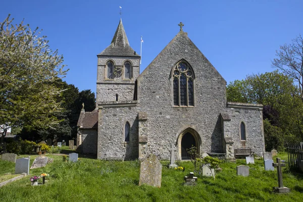 Una Vista Hermosa Iglesia San Nicolás Pueblo Pevensey East Sussex —  Fotos de Stock