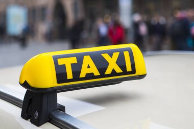 bir taksi işareti Close-Up