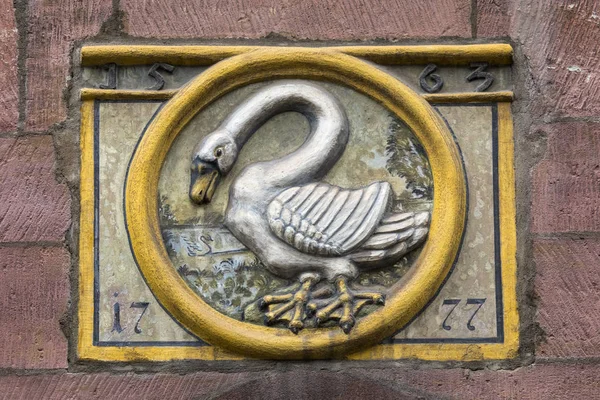 Escultura de cisne en Nuremberg — Foto de Stock