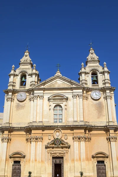 Mdina的圣保罗大教堂 — 图库照片