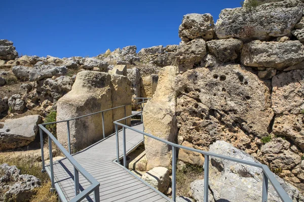 Ggantija Temples on the Mediterranean Island of Gozo
