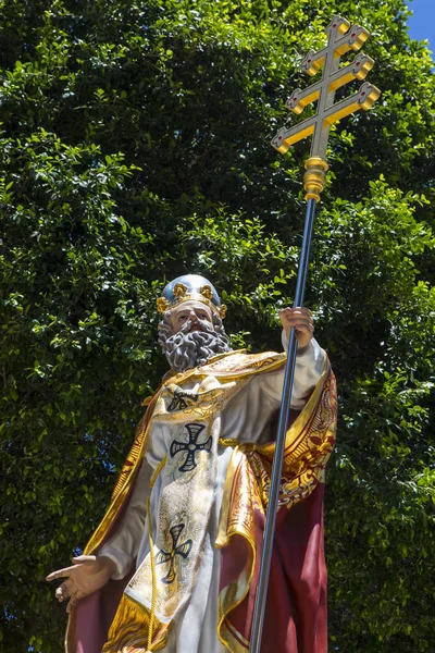 St. Gregory Statue in Independence Square on Gozo — Stock Photo, Image