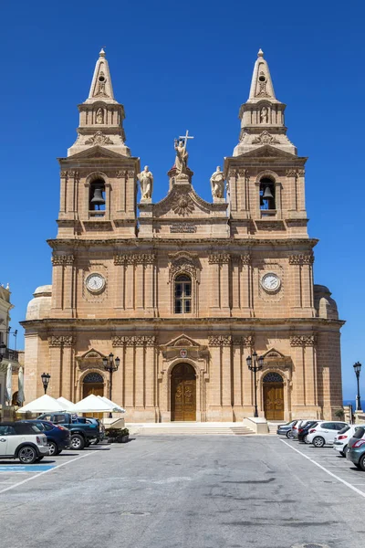 Parish Church of Mellieha in Malta — стокове фото