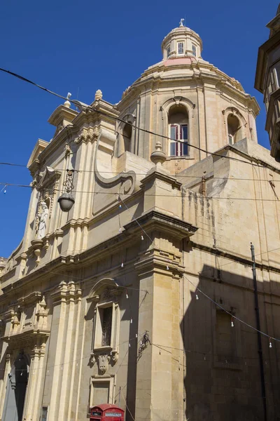 Kościół św. Mikołaja w Valletta — Zdjęcie stockowe