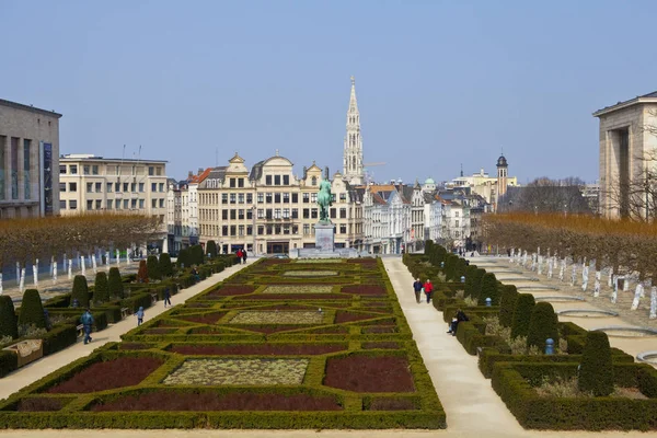 View from Mont des Arts in Brussels — Stock Photo, Image