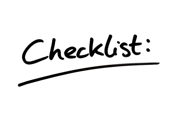 Checklista — Stockfoto