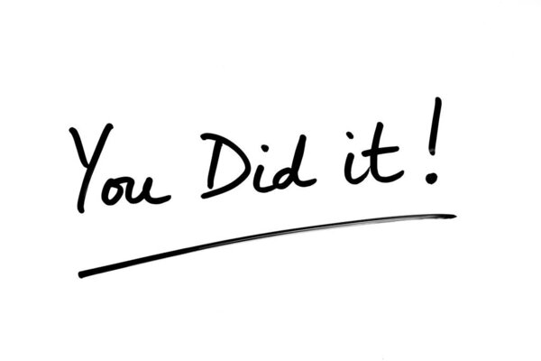 Ты сделал это.
!