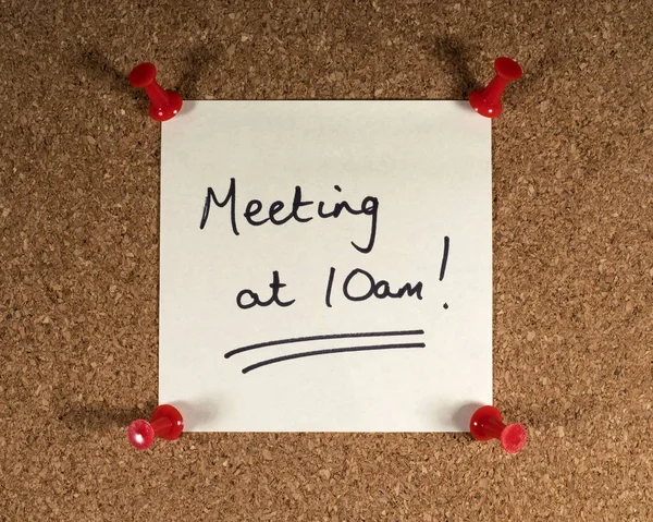 Meeting Reminder — Stock Photo, Image