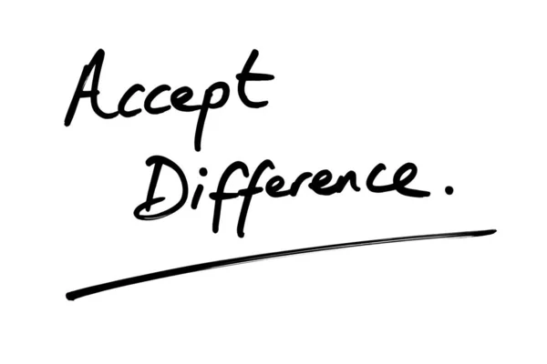 Accept Difference — 스톡 사진