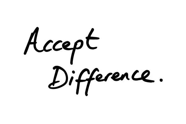 Accept Difference — 图库照片