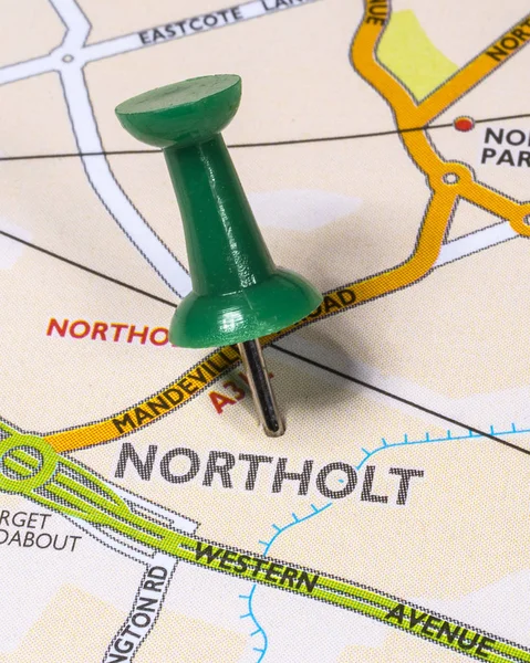 Northolt på en karta över Storbritannien — Stockfoto