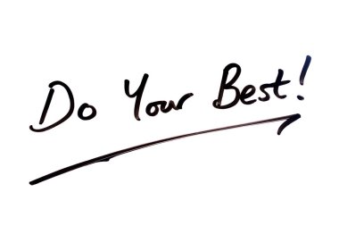 Do Your Best! clipart