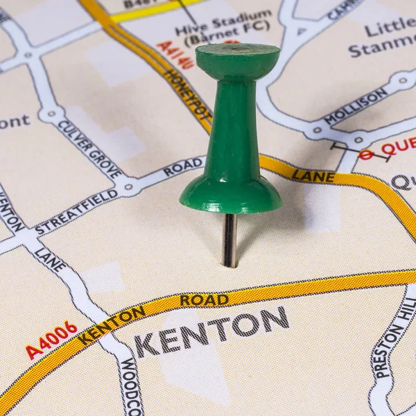 Kenton en un mapa del Reino Unido —  Fotos de Stock