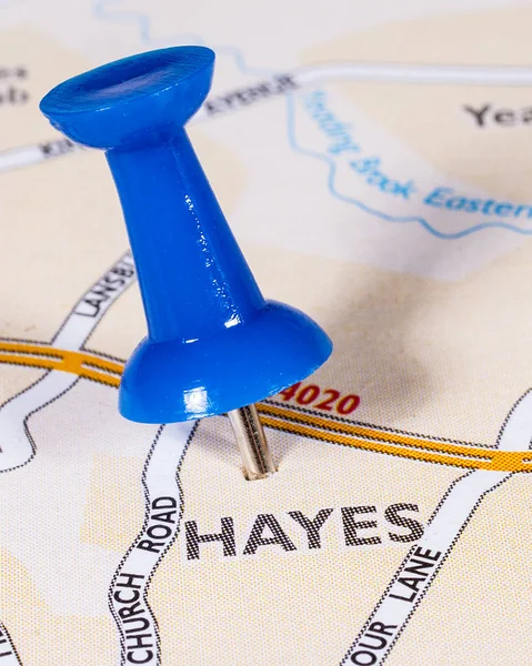 Hayes su una mappa del Regno Unito — Foto Stock