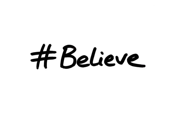 Hashtag believe — Stock fotografie