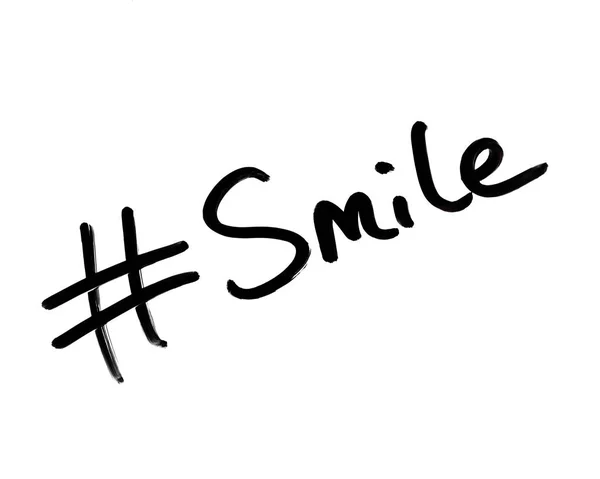 Hashtag smile — Stockfoto