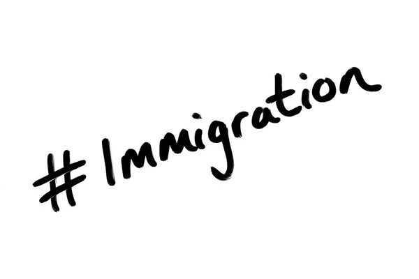 Hashtag Immigratie — Stockfoto