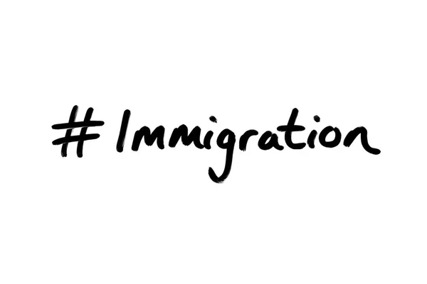 Hashtag Inmigración — Foto de Stock