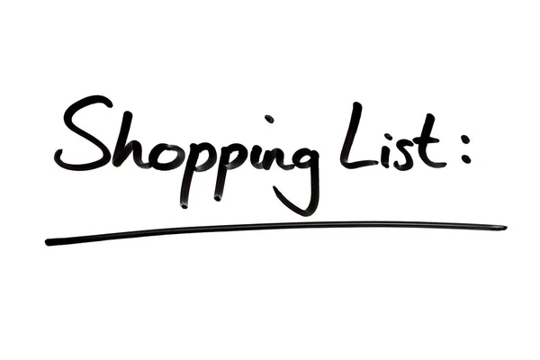 Shopping List — Stock Photo, Image