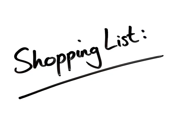 Lista zakupów — Zdjęcie stockowe
