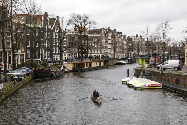 Κανάλι Prinsengracht στο Αμστερνταμ — Φωτογραφία Αρχείου