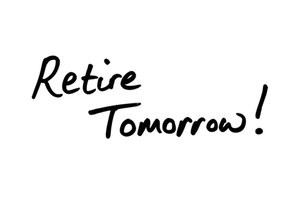 Andare in pensione domani — Foto Stock