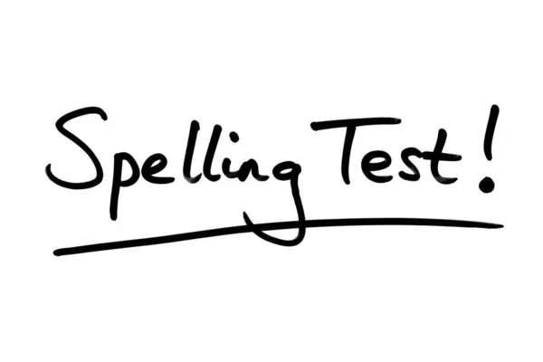 Test ortograficzny! — Zdjęcie stockowe