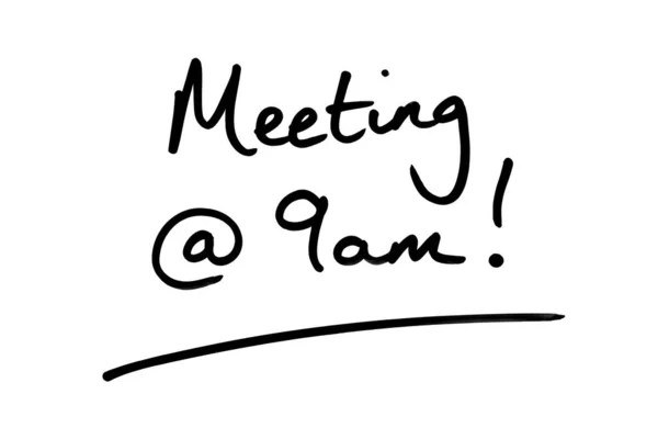 Spotkanie o 9: 00 — Zdjęcie stockowe