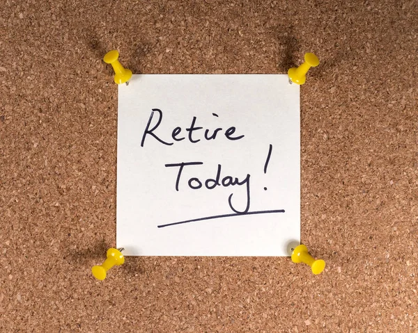 Retire Сьогодні ! — стокове фото