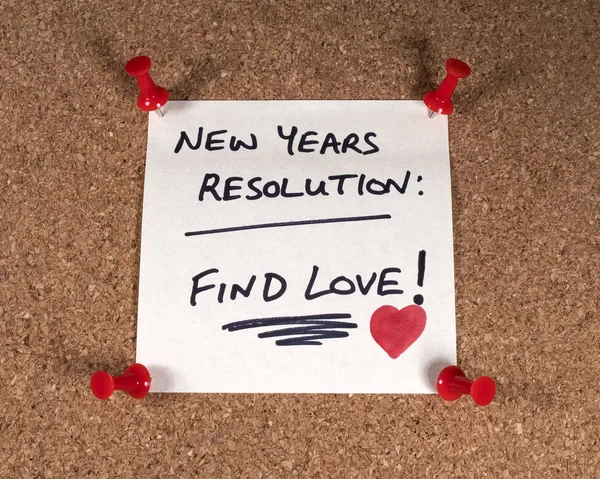 Trova amore nuovo anno risoluzione — Foto Stock