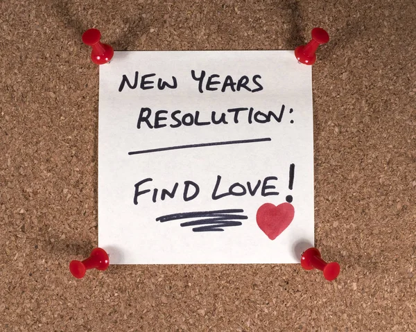 Encontrar amor Resolução de Ano Novo — Fotografia de Stock