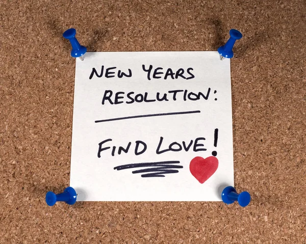 Hitta kärlek nyårslöfte — Stockfoto