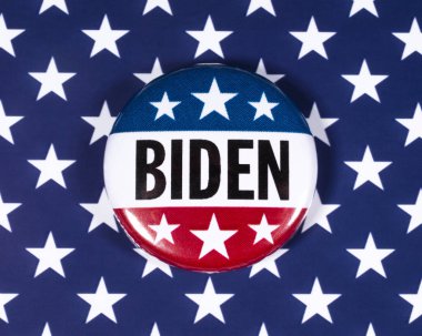 Joe Biden Kampanya Rozeti ve Usa Bayrağı