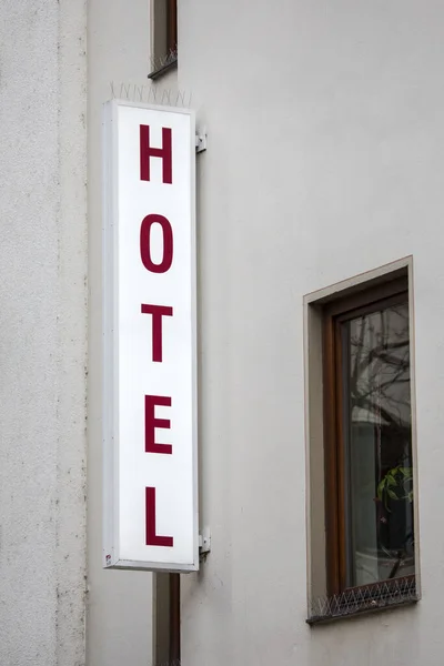 Hotel Sign European City — Fotografia de Stock