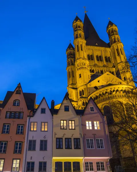 Keulen Duitsland Februari 2020 Toren Van Prachtige Grote Sint Martinuskerk — Stockfoto