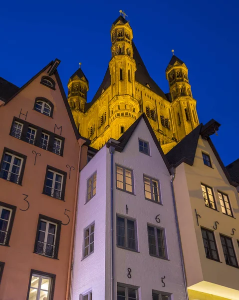 Köln Tyskland Februari 2020 Tornet Den Vackra Martin Kyrkan Reser — Stockfoto