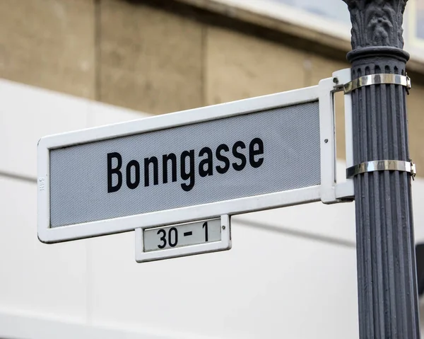 Panneau Indiquant Bonngasse Dans Ville Historique Bonn Allemagne Rue Est — Photo