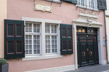 Bonn, Germany - February 17th 2020: The exterior of Beethoven-Haus, or Beethoven House in the city of Bonn, Germany. The house was the birthplace of famous composer Ludwig van Beethoven in 1770.