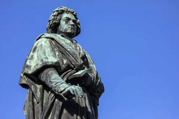 Ünlü Besteci Ludwig Van Beethoven Heykeli Almanya Nın Bonn Şehrinde — Stok fotoğraf