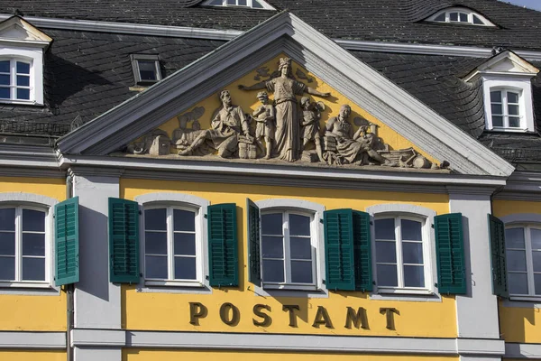 Utsidan Den Vackra Gamla Postkontor Byggnad Som Ligger Munsterplatz Staden — Stockfoto