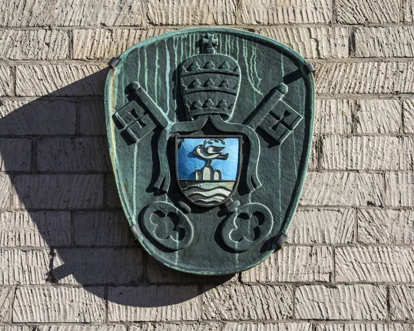 Une Plaque Extérieur Bonn Minster Également Connu Sous Nom Bonner — Photo