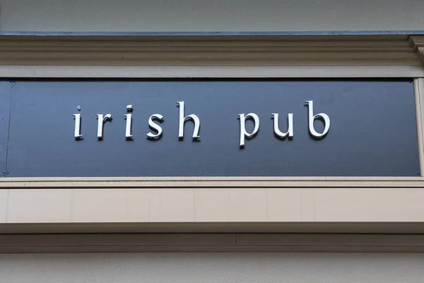 Dusseldorf Germany February 18Th 2020 Sign Irish Pub German City — Zdjęcie stockowe