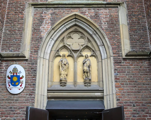 Dusseldorf Germany February 18Th 2020 Architectural Detail Lambertus Church Old — Stockfoto