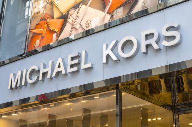 Cologne, Germany - February 19th 2020: The Michael Kors logo above the entrance to one of their stores in the city of Cologne, Germany.