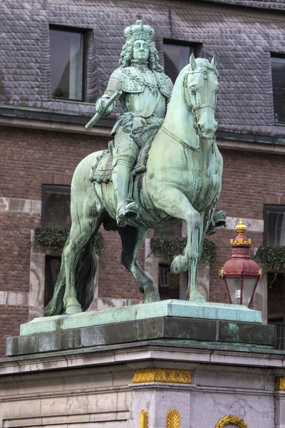 Veduta Del Monumento Jan Wellem Situato Nella Piazza Del Mercato — Foto Stock