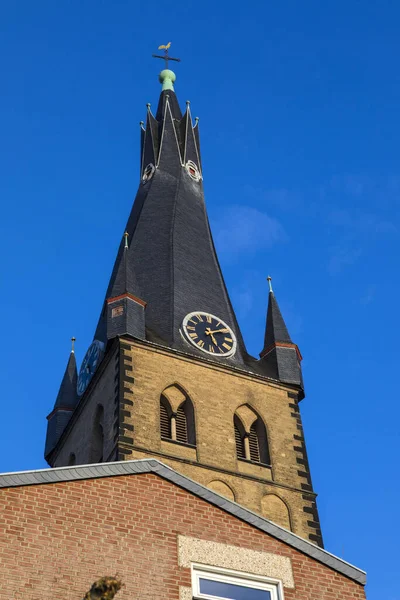 Una Vista Iglesia Lambertus Situada Casco Antiguo Zona Altstadt Dusseldorf — Foto de Stock