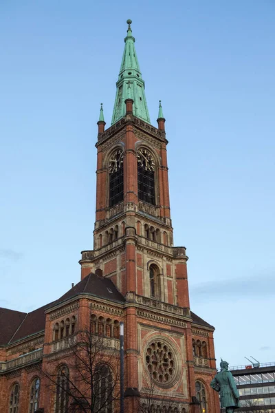 Μια Άποψη Της Ιστορικής Johanneskirche Στην Πόλη Του Ντίσελντορφ Στη — Φωτογραφία Αρχείου