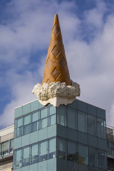 Cologne Germany February 19Th 2020 Fun Sculpture Dropped Ice Cream — 스톡 사진