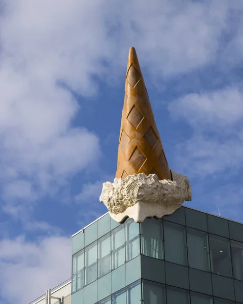 Cologne Germany February 19Th 2020 Fun Sculpture Dropped Ice Cream — Stok fotoğraf