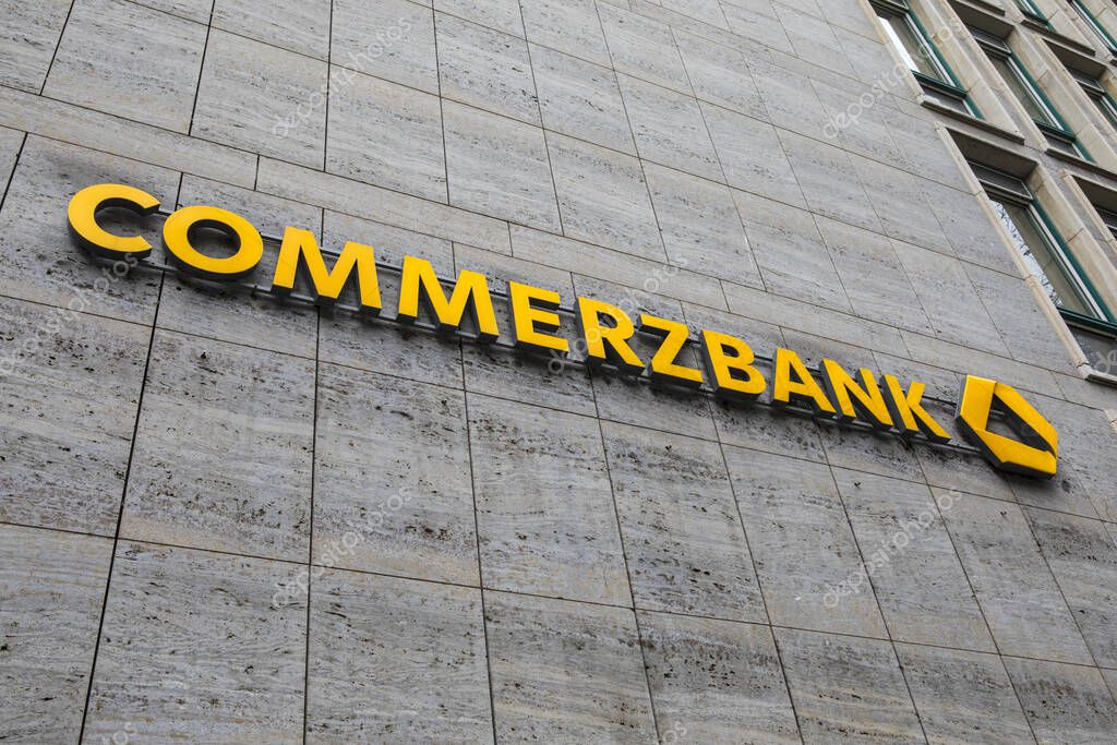 Dusseldorf, Germany - February 18th 2020: The exterior of Commerzbank, located in the city of Dusseldorf in Germany.